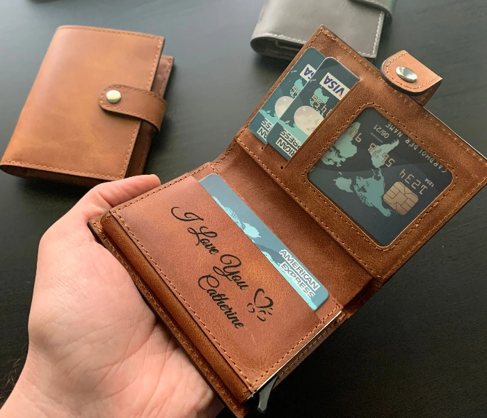 Best Christmas gifts for men: Personalized leather wallet