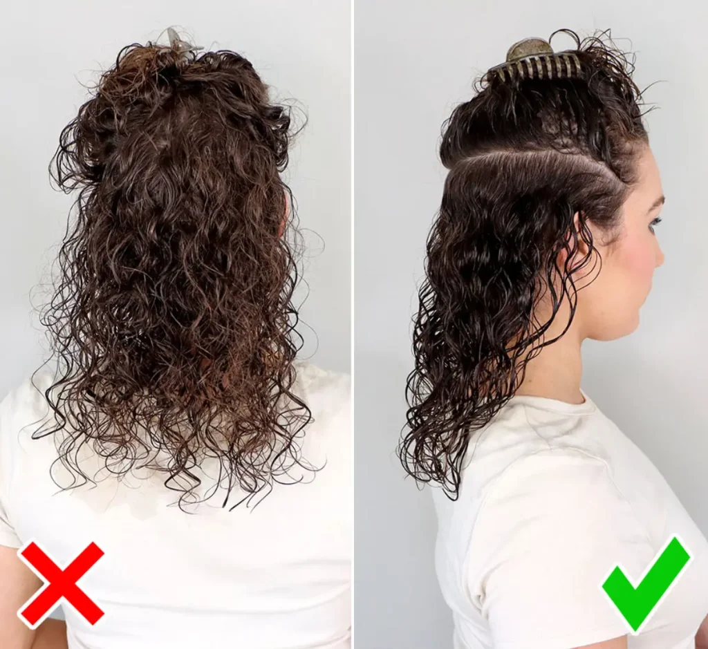 Séchage en sections pour un résultat uniforme  | Sèche-cheveux pour cheveux bouclés