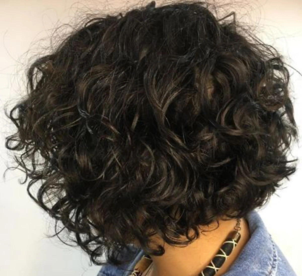 Curly and messy bob