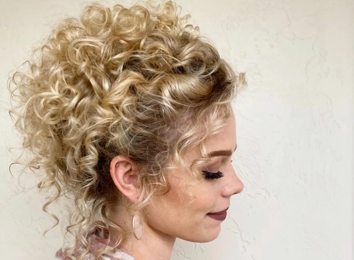 Curly updo