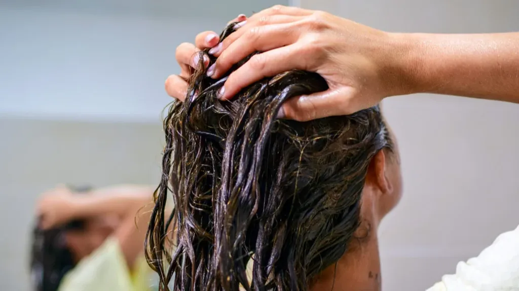 A hair mask for oily scalp and dry ends