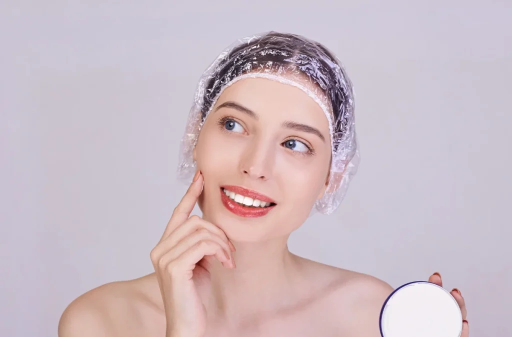 Cover your hair with a shower cap