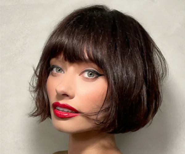 French bob hairstyle for square faces