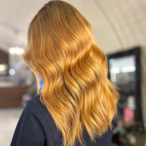 Golden copper hair