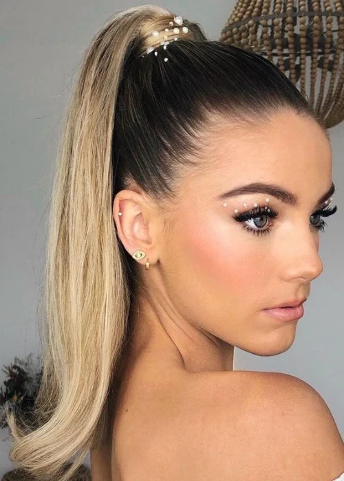 High pony | Half-up half-down hairstyles 