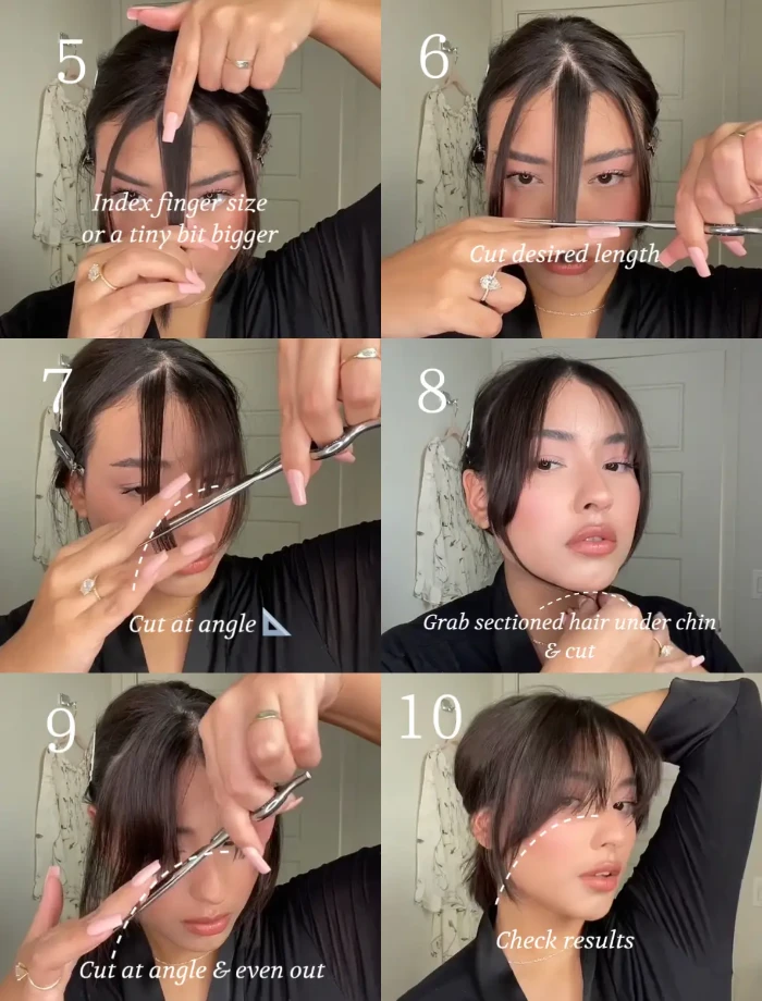 How to cut curtain bangs in 6 easy steps