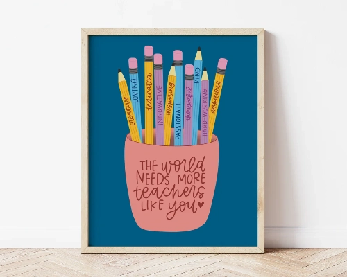 Inspirational wall art | Back to School gifts for teachers