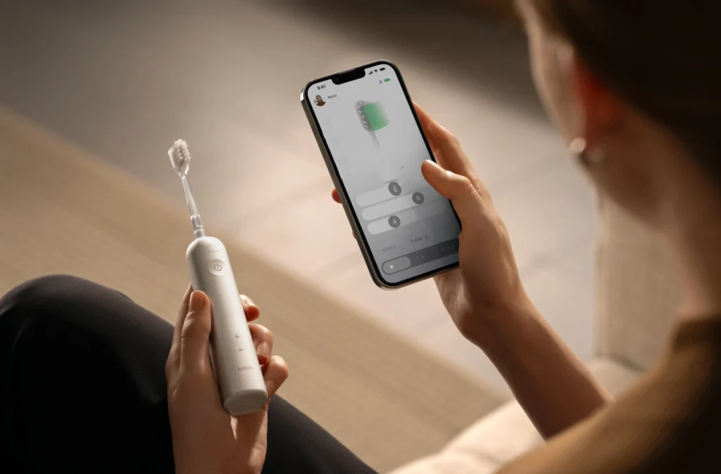 Smart electric toothbrush with an app