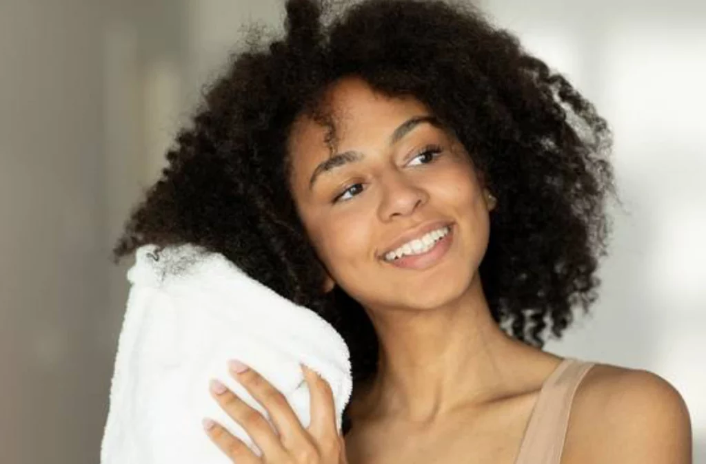 Towel drying for wavy hair