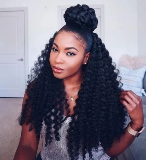 Weave | Half-up half-down hairstyles 