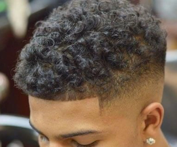 Curly high top fade