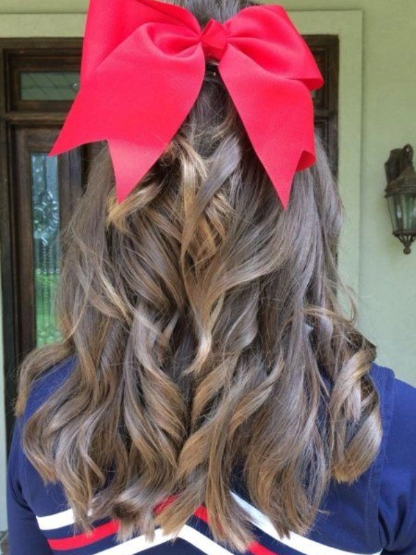 Half-up ponytail with a bow - Cute hairstyles for school