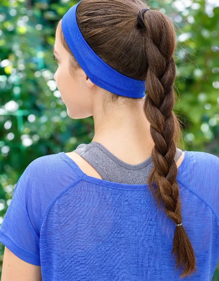 High braided ponytail