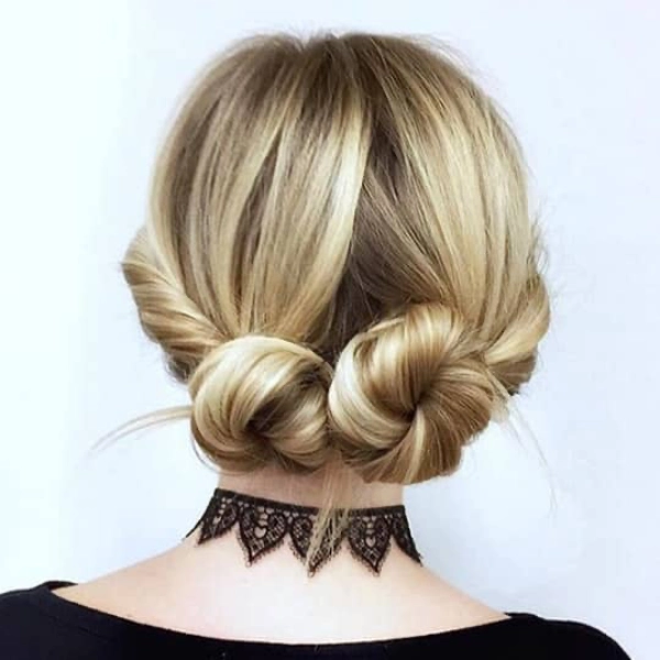 Low double buns - Easy hairstyles for long hair