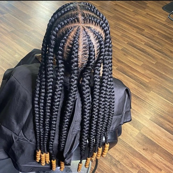 Pop smoke braids with weave