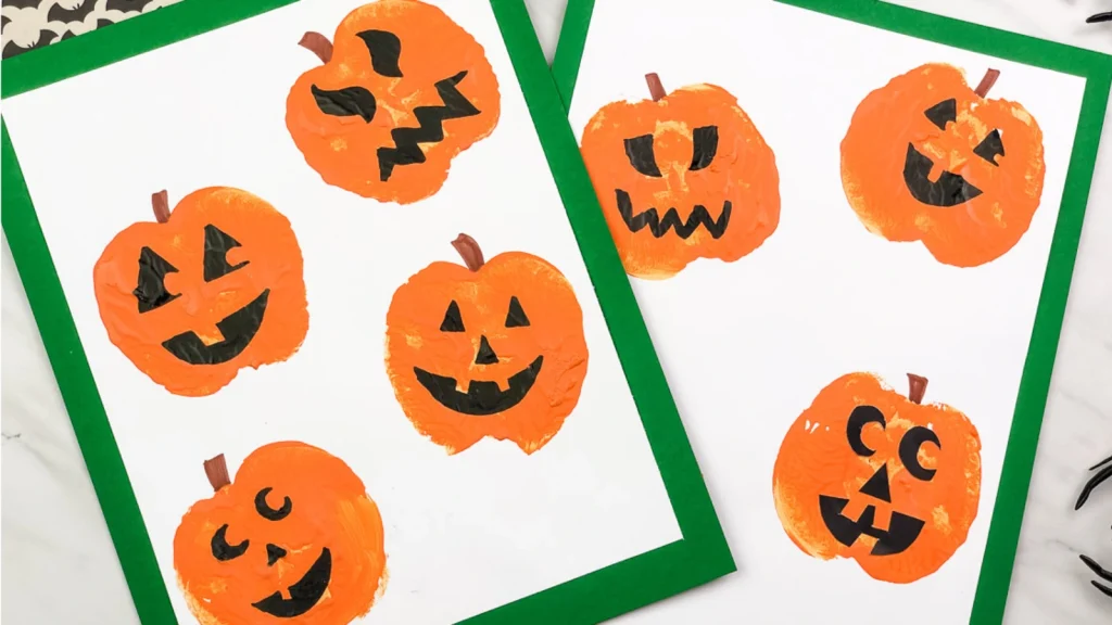 Apple pumpkin stamps