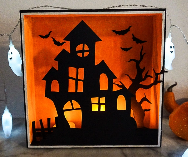 DIY spooky shadow boxes