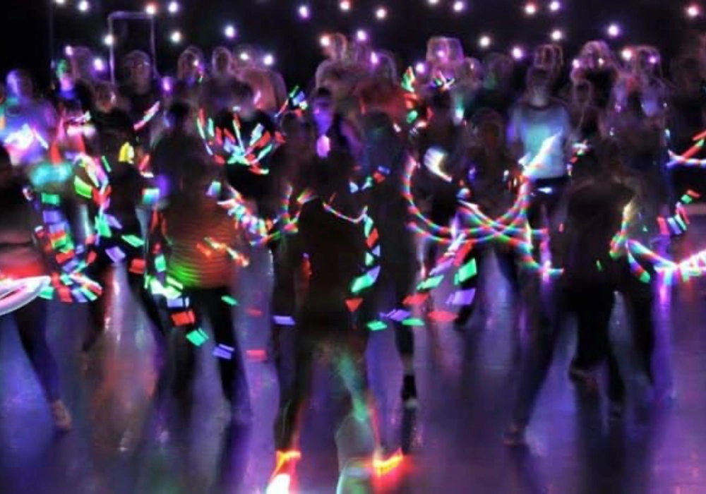 Glow stick dance party