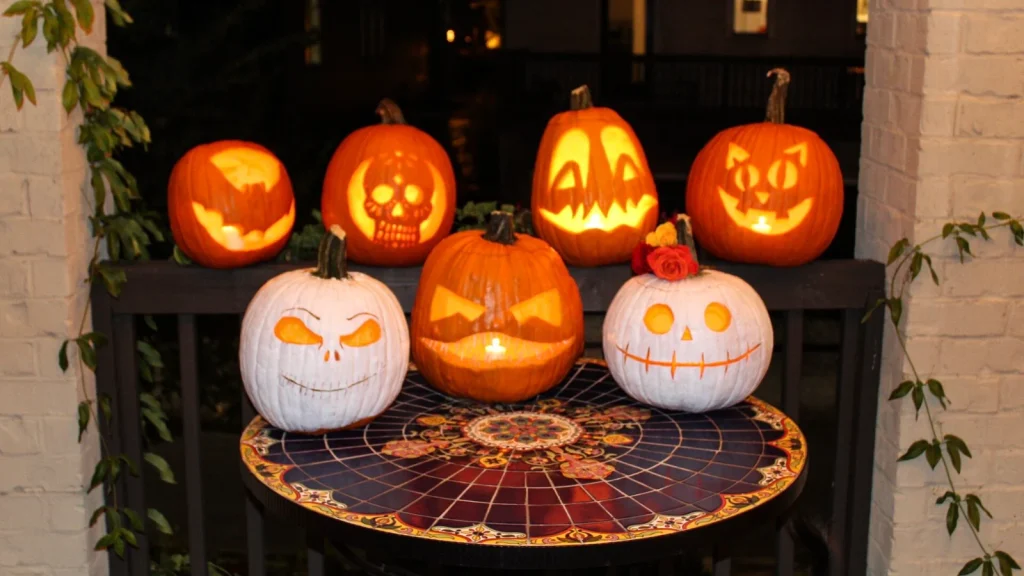 Pumpkin carving showdown | Halloween party activity ideas for adults