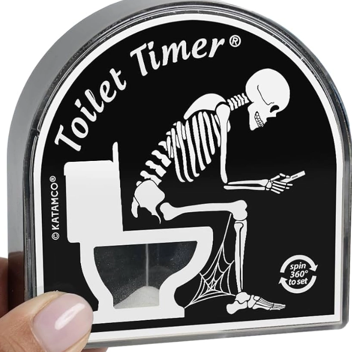 Funny Christmas gift exchange ideas: The “toilet timer”