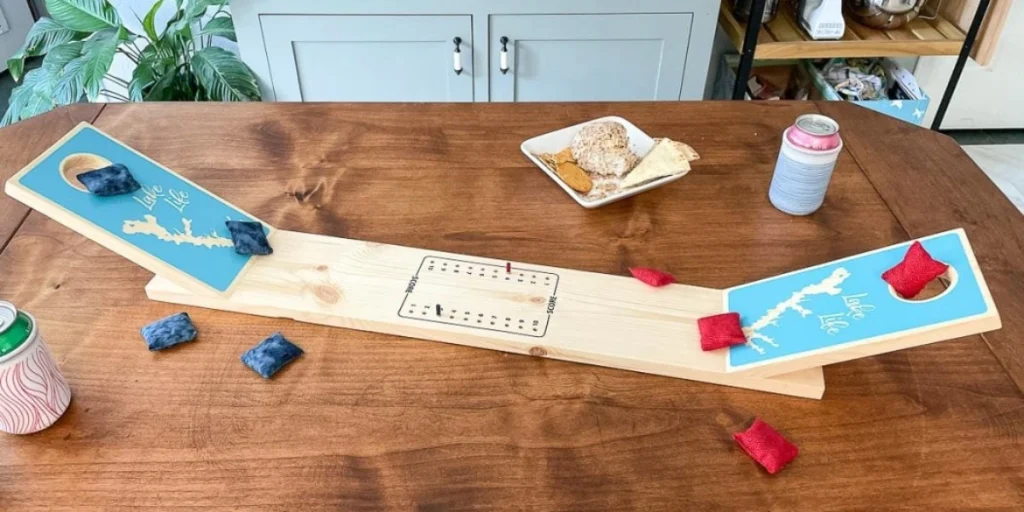 Funny Christmas gifts for adults: Mini desktop cornhole set