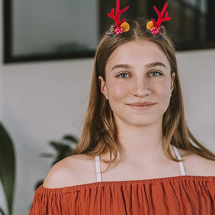 Hair do for Christmas | Reindeer ears & antlers